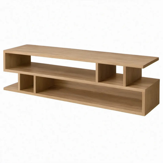 TV-meubel met open vakken, 180 x 40 x 45 cm, naturel eiken