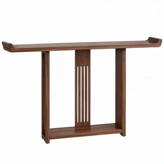 Sidetable Haltafel van Massief Rubberhout 120 x 30 x 85 cm Donkerbruin