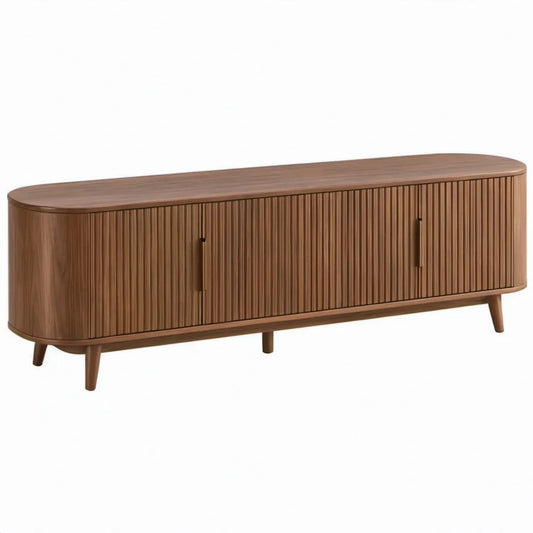 TV-meubel met 3 deuren, 180 x 40 x 60 cm, walnootbruin, MDF met walnootfineer